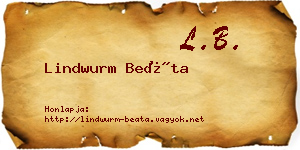 Lindwurm Beáta névjegykártya